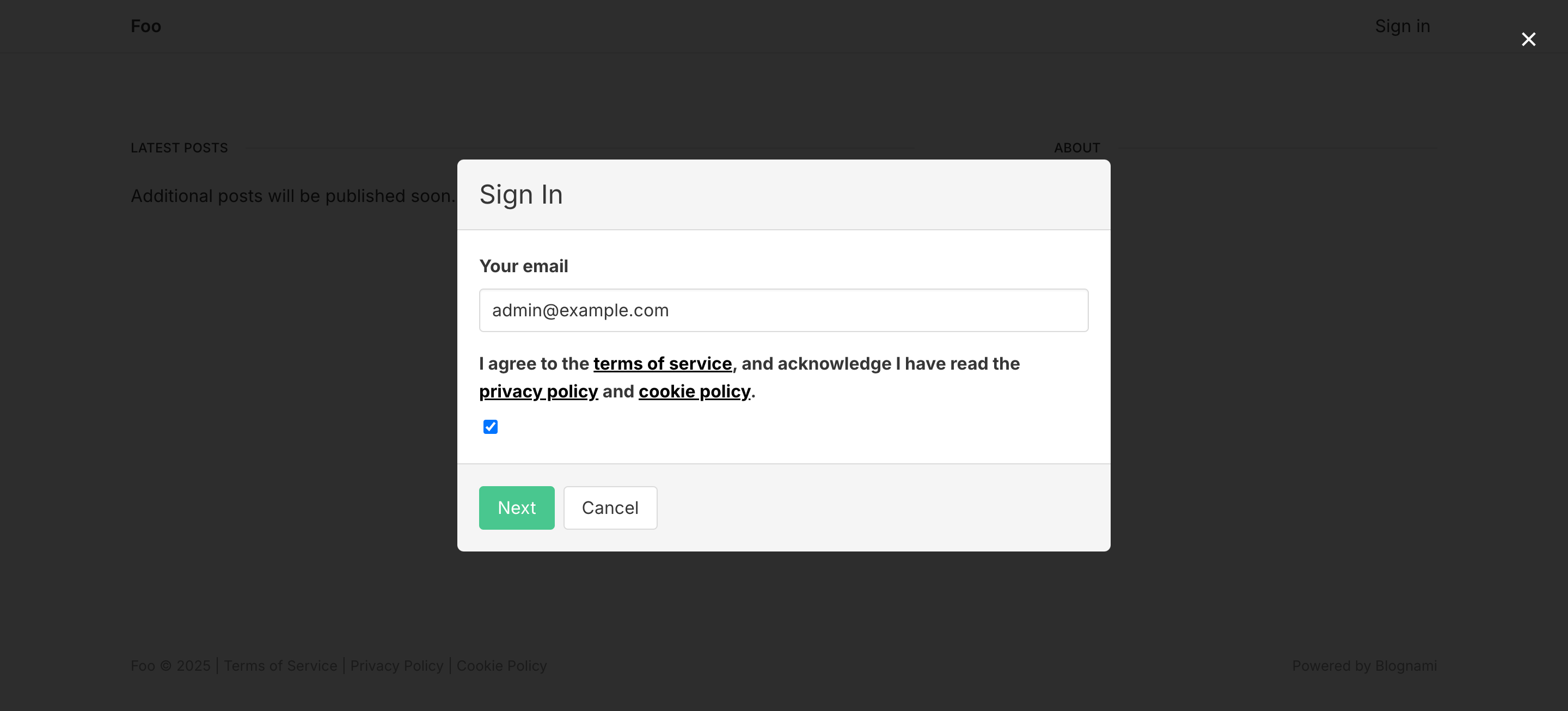 Sign in